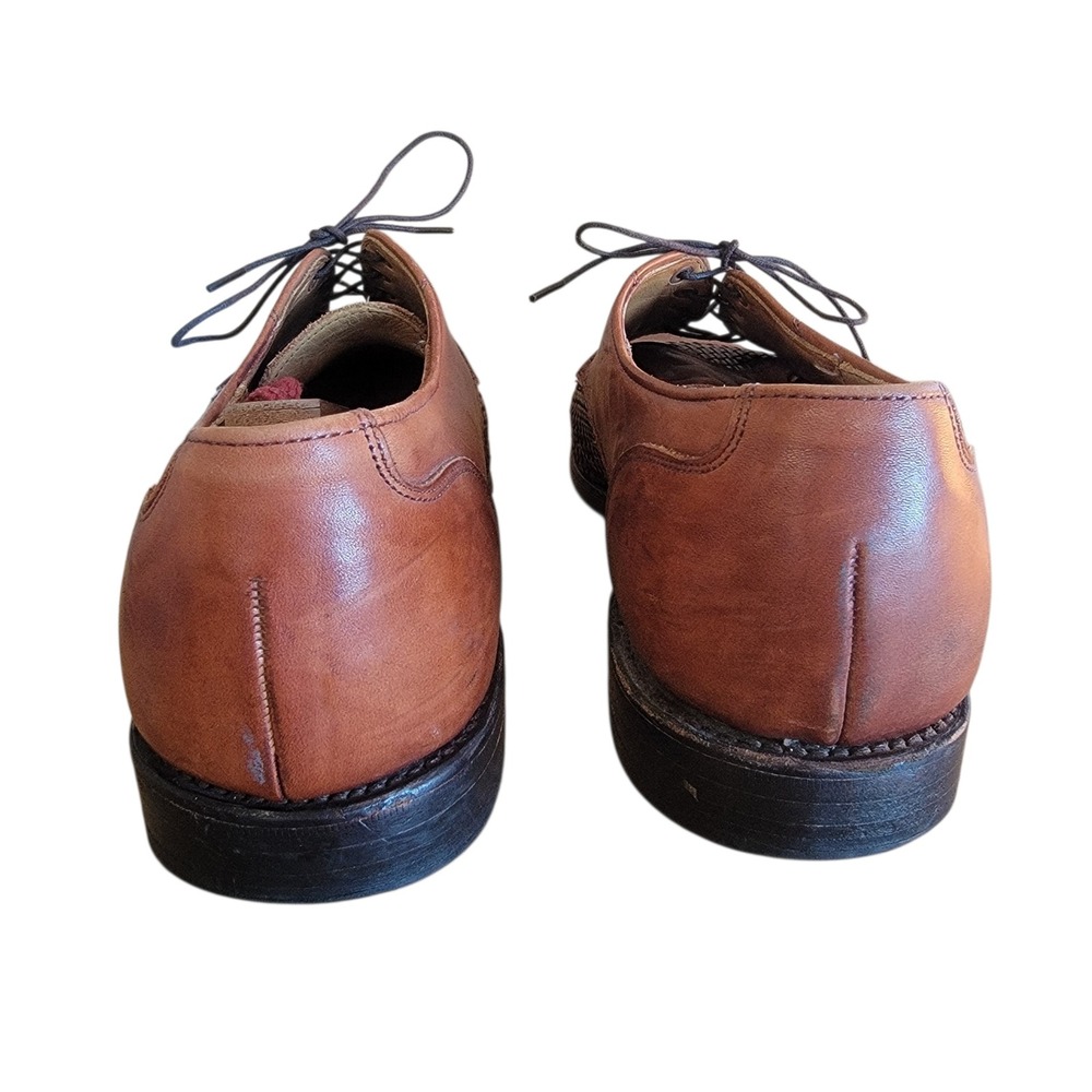 Allen Edmonds Lauderdale Woven Leather Oxfords Brown Cap Toe Dress Shoes 13 D - Picture 10 of 11